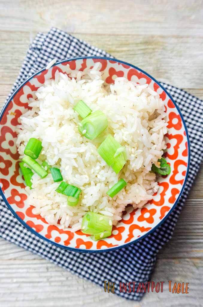 Instant Pot Sesame Scallion Rice.