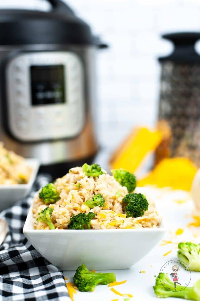 Broccoli Chicken Rice Cooked in an Instant Pot.