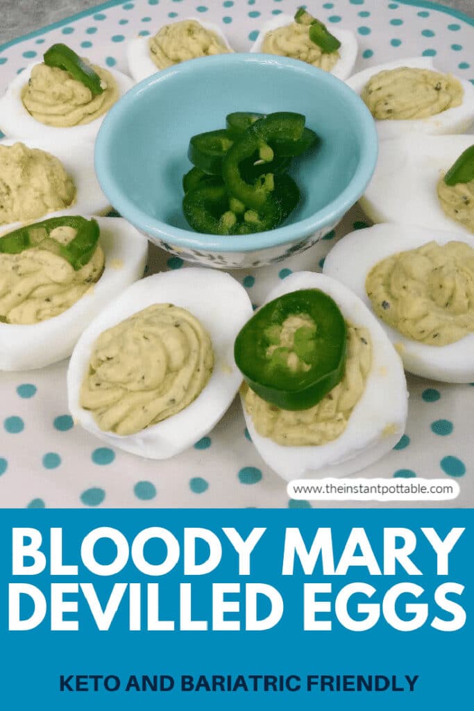 Bloody Mary Deviled Eggs.