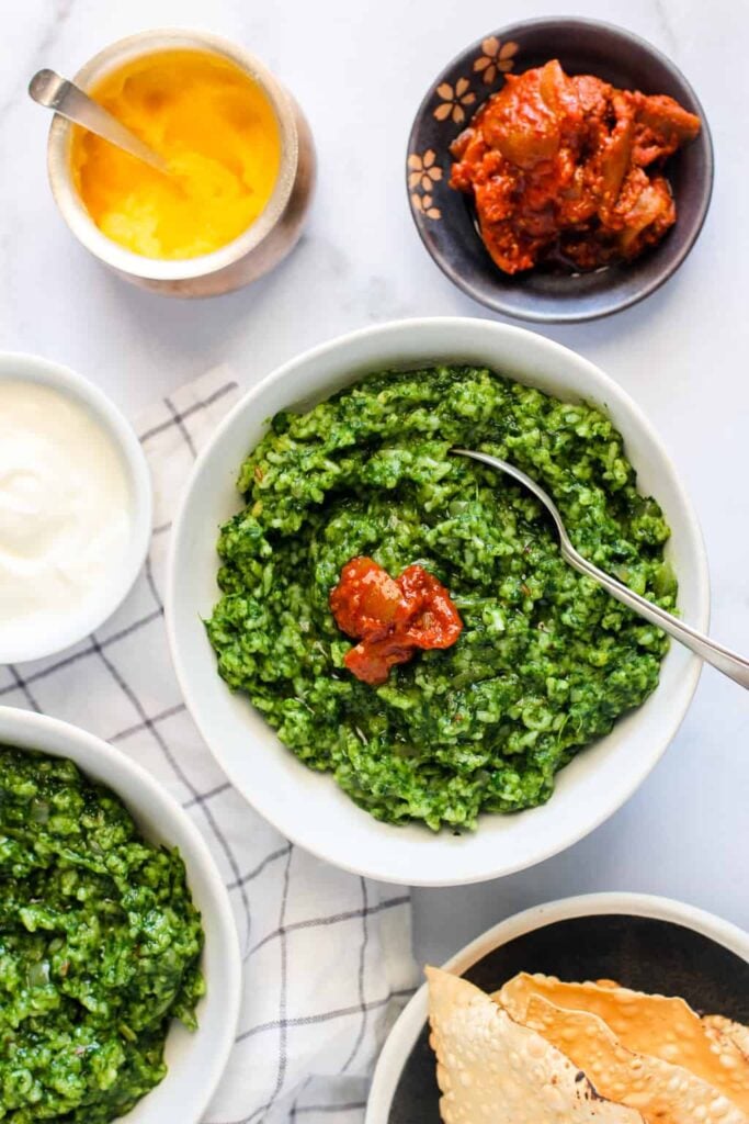 Best Instant Pot Spinach Recipes 15 palak-khichdi-4