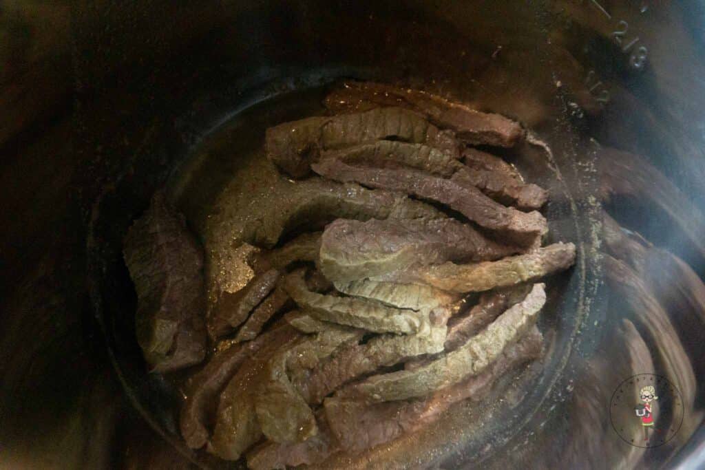 Instant Pot Beef Stir Fry With Ginger Beef Tips.