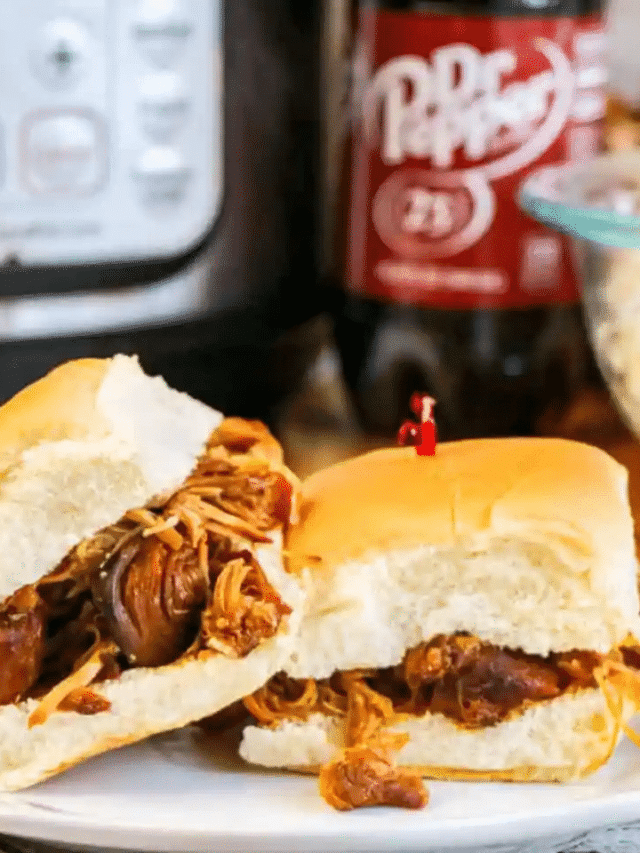 instant pot dr pepper chicken sliders.