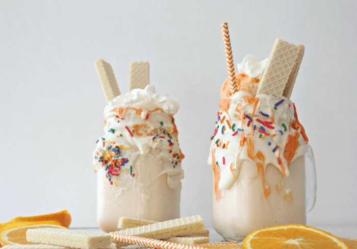 Over the Top Orange Creamsicle Milkshake.