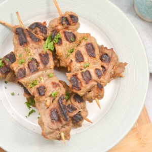 Asian Marinade Steak Skewers.