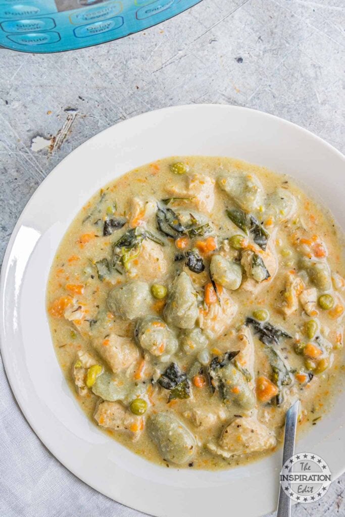 Ingredients for Instant Pot Chicken Gnocchi Soup.