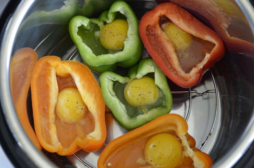 Instant Pot Cheat Sheet 2 instant pot peppers stuffed with eggs
