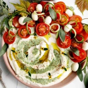Cream cheese dip crudité platter.